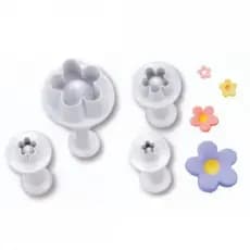 4 Ejetores Flor Myosotis Confeitaria Marcação Biscuit Carimbo Brigadeiro Flores Rosas Bolos Doces