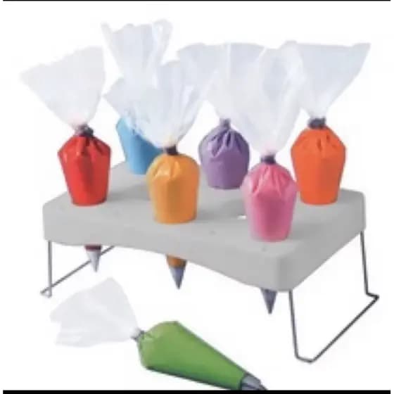 Suporte para saco de pastelaria, suporte de mesa de trabalho de creme, armazenamento de ferramentas de decoração de bolo