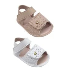 Sandália  Sandalinha Sapato Bebê Menina Kit 2 Pares Infantil Recem Nascido Macia Leve