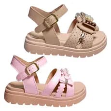 Sandália Infantil Menina Blogueira Kit 2 Pares – Conforto e Estilo 20 ao 27