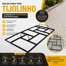 Forma Molde Tijolinho Para Calçada Jardim Ferro Resistente 60cm x 30cm