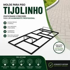 Forma Modeladora Modelo Tijolinho Para Calçada Piso Parede 60cm x 30cm