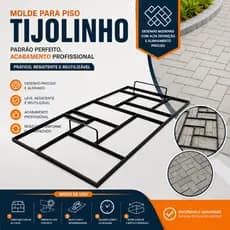 Molde Calçada Concreto Forma 30x60 Tijolinho Piso Jardim Varanda