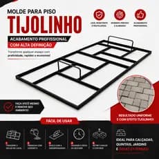 Molde Concreto Forma Piso Tijolo Cimento 30cm x60cm Jardim Area Externa