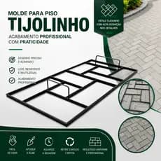 Molde Concreto Forma Piso Cimento 30x60 Tijolo Jardim Quintal Area Externa