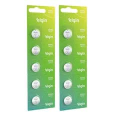 Kit Blister 2 Cartelas 10 Pilhas Moeda Cr2032 3v Elgin