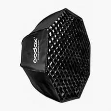 Softbox Octogonal 95cm Godox SB-FW OCTA 95 com Grid Encaixe Bowens para Flash de Estúdio