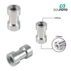 Engate Rápido Adaptador Para Tripés Sou Foto ATI-005 Com Conexão 1/4 Fêmea Para 3/8 Fêmea
