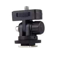 Sapata Articulada 5cm com Hotshoe e conexão 1/4" ASF-003 Sou Foto para Câmeras e Tripés