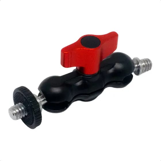 Conector Amendoim 1/4" ATI-013 Adaptador Duplo Para Foto Vídeo Tripé LED Sou Foto