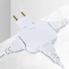Pino Adaptador Tomada Dobravel Articulado Flex 3 Saída 16A