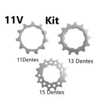 Cog Pinhão Bike 11/12vel. 11t + 13t + 15t Cassetes Shimano Sram