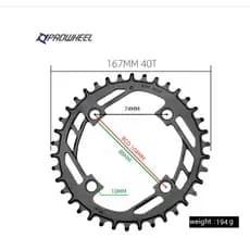 Coroa Única Bike 40 Dentes Narrow Wide Bcd 104 Bicicleta