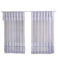Cortina Cozinha Jade Renda 2,20m x 1,25m Floral Bandô