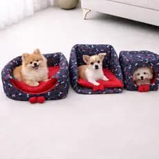Cama Pet Toca 3 em 1 Tamanho G 50x50x50 cm | Cama para Cachorro e Gato | Conforto e Proteção