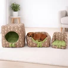 Cama Caminha Toca Pet 3 em 1 Tamanho M 40x40 cm | Cama para Cachorro e Gato | Premium