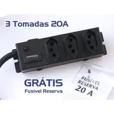 Filtro de Linha 3T Profissional 20 Amperes Gabinete Ferro Led Acompanha Fusível