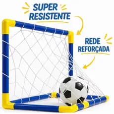 Kit Mini Gol Infantil 60cm + Bola + Acessórios Criancas Futebol Campo Brinquedo Diversao Esporte
