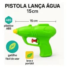 Arminha Pistola Kit com 12 Lança Água 15cm  Arminha Brinquedo Piscina