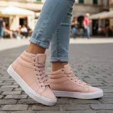 Tênis Botinha Feminina Casual Cano Alto Confortável Ante Derrapante! Envio Em 24 Horas Promoção.