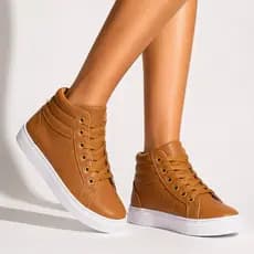 Botinha Feminina tênis casual cano medio academia promoção.