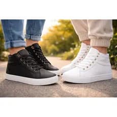 Kit 2 Pares De Bota Coturno Social Confort Feminino Básico Minimalista - Promoção Envio Imediato