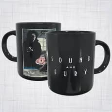 caneca porcelana the sandman neil gaiman sound and fury DC preta