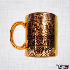 Caneca Porcelana Egipcia Dourada Gato Egipcio Metalizada espelhada canecas criativas exoticas egito