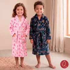 Roupão Plush Benévola Infantil  Quentinho Macio Térmico Roupão Microfibra Inverno Aveludado Fleece