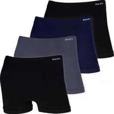 Kit 4 Cuecas Boxer Hoahi Algodão Respirável Modelagem Anatômica Cueca Sem Costura Reforçada Premium