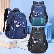 Mochila Escolar Infantil Para Criança Impermeável Resistente Astronauta