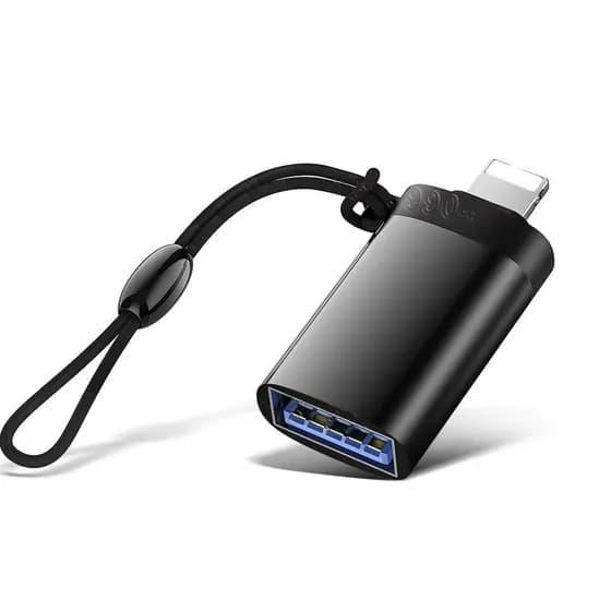 Adaptador OTG Lightning para USB 3.0 Compativel iPhone Transferir Pendrive Fotos Dados