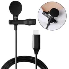 Microfone Lapela Profissional Alta Qualidade Usb Tipo C  para Iphone 15 Celular Android e Computadores