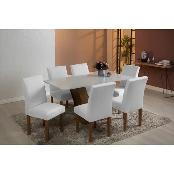 Kit 4 Capas Para Cadeira Jantar Com Elástico - Branco