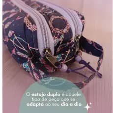 Estojo duplo/estojo escolar/estojo de tecido/organizador de bolsa/organizador de bolsa