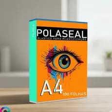 Plástico para Plastificação Polaseal A4 100 Folhas 125 micras 220x307mm 0.05 Documentos Folha Novos