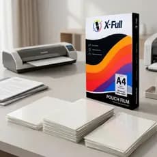 Kit com 300 Folhas Plástico para Plastificação Polaseal A4 220x307mm 125mic Folha Dupla Premium