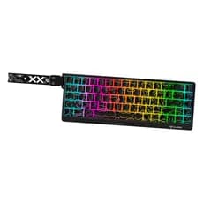 Teclado Gamer RGB 65% Clanm Arkan 68 Teclas Compacto Anti Ghosting Branco Preto USB