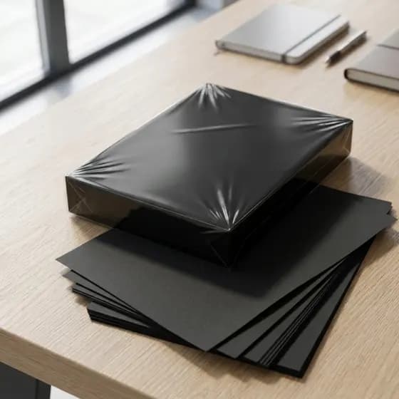 Papel Offset Preto Liso 180 gramas 100 Folhas Tamanho A4 Profissional Resistente Premium Qualidade