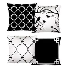 Kit 04 Capas De Almofada 42x42 De Luxo Estampa Passarinho