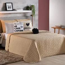Kit Luxo Real Completo Cama Posta Luxos 01 Cobre Leito 02 Porta Travesseiros 02 Fronhas 02 Almofadas E 01 Almofada Nó