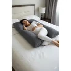 Travesseiro De Corpo Almofada Gestante 1,20cm x 0,70cm Com Zíper
