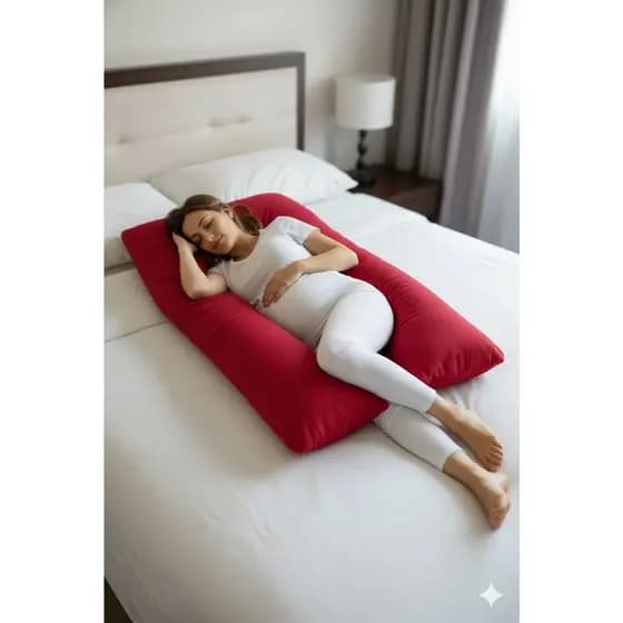 Travesseiro 1,20cm x 0,70cm Almofada Gestante Com Zíper Cores Simples Lindas