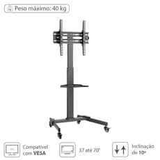 Suporte Rack Para Tv Lcd/led/plasma De 37 A 70 Com Suporte Para Receptor - Sr150