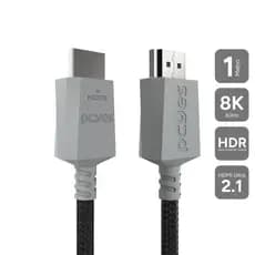 Cabo Hdmi Ultra 2.1 8k 1080/144hz - Conec. Cinza - 1 Metro - Nylon - Phu21p