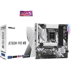Placa Mãe Asrock Lga1700 B760m Pro Rs 4xddr5 4800mhz 2xusb 2.0 3xusb 3.2 Hdmi/dp 1xps/2 2.5gigabit
