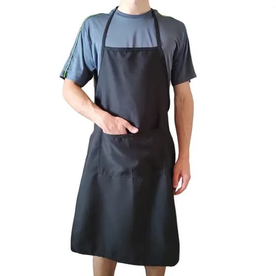 Avental de Cozinha e Churrasqueiro c/ Bolso Grande Tecido Oxford Cores Variadas