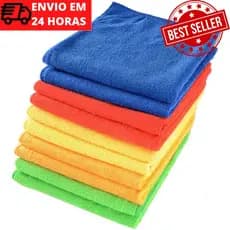 KIT COM 10 Pano de Microfibra 35cm*35cm não solta fiapos anti riscos enxuga muito
