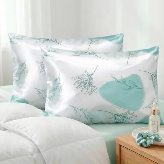 02 Fronhas De Cetim Anti Frizz 70cm X 50cm Toque de Seda