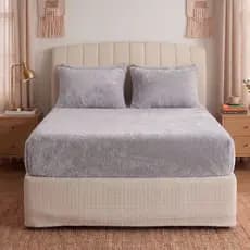 Lençol De Plush Casal Queen Manta Soft C/ Elástico Cores 3pç